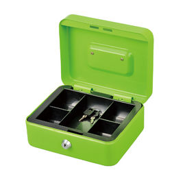 Mini Metal Cash Box With Key Lock , Colored Saving Money Storage Safes